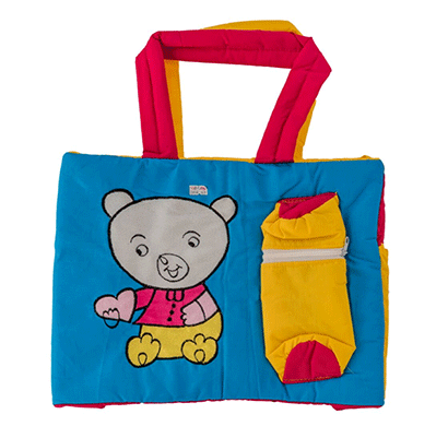love baby tedy bear cloth bag - mother bag - baby bag (blue)
